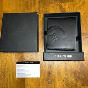 Cerruti 1881 men's black leather wallet NEW